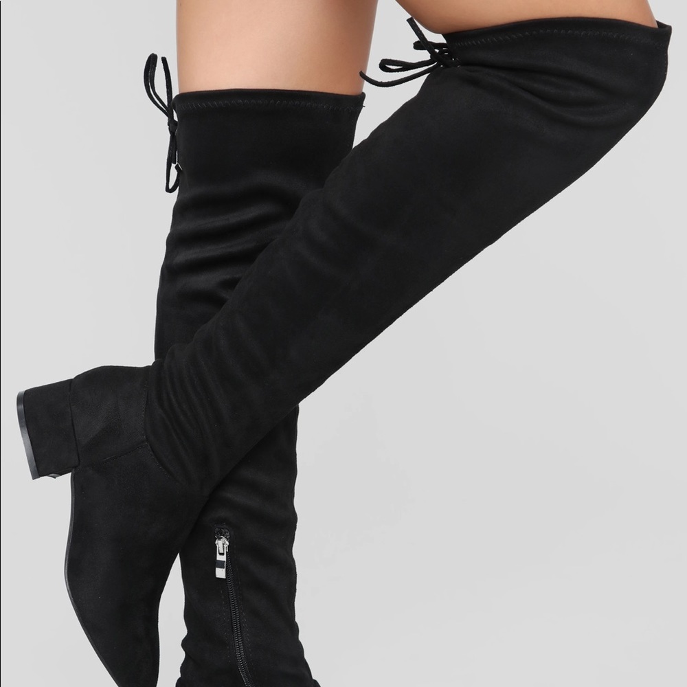 Black Over The Knee Boots.